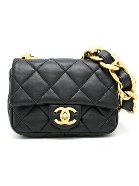 Chanel Shoulder Bag Quilted Small Flap As3214